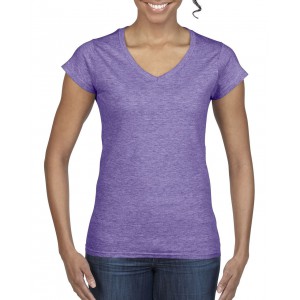 Gildan SoftStyle ni V-nyak pl, Heather Purple (T-shirt, pl, kevertszlas, mszlas)