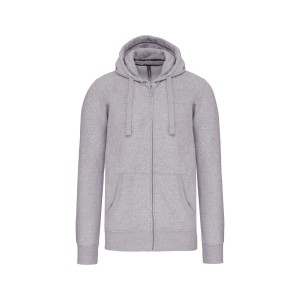 Kariban kapucnis, cipz�ras pul�ver, Oxford Grey