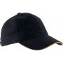 Kup Orlando 6 paneles sapka, Black/Yellow, U
