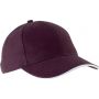 Kup Orlando 6 paneles sapka, Burgundy/White, U