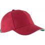 Kup Orlando 6 paneles sapka, Red/White/Green, U