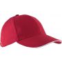 Kup Orlando 6 paneles sapka, Red/White, U
