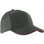 Kup Orlando 6 paneles sapka, Slate Grey/Red, U