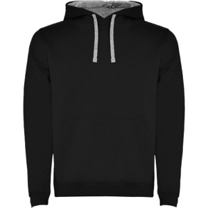 Roly Urban f�rfi kapucnis pul�ver, Black, Marl Grey