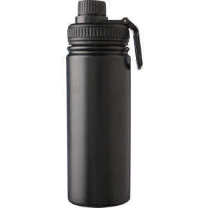 Rozsdamentes acél duplafalú palack, 500 ml, fekete (termosz)