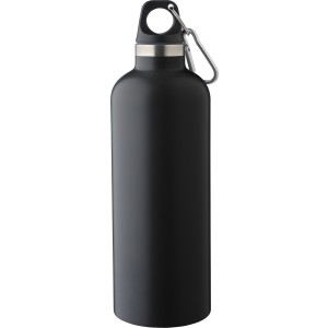 Újraacél duplafalú kulacs, 500 ml, fekete (termosz)